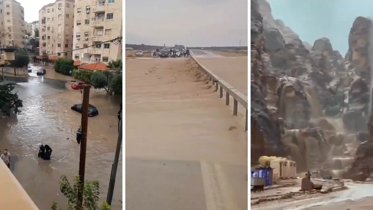 Ürdün'ü sel vurdu! Sulara kapılan 2 çocuk hayatını kaybetti